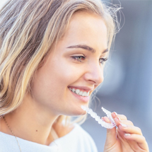 Woman with Invisalign