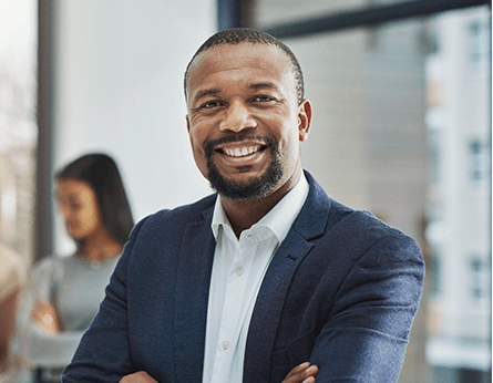 Man in suit smiling