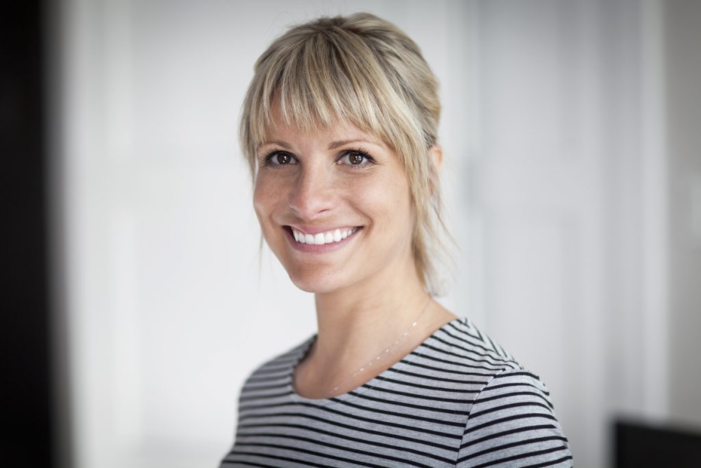 woman smiling at camera